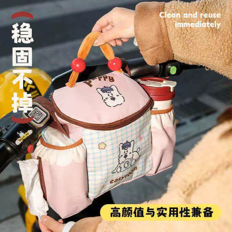 Bolsa multifuncional para mamãe, desenho animado, mãe, bebê, passeio, leve, carrinho, cerca, pendurado, bolsa de armazen
