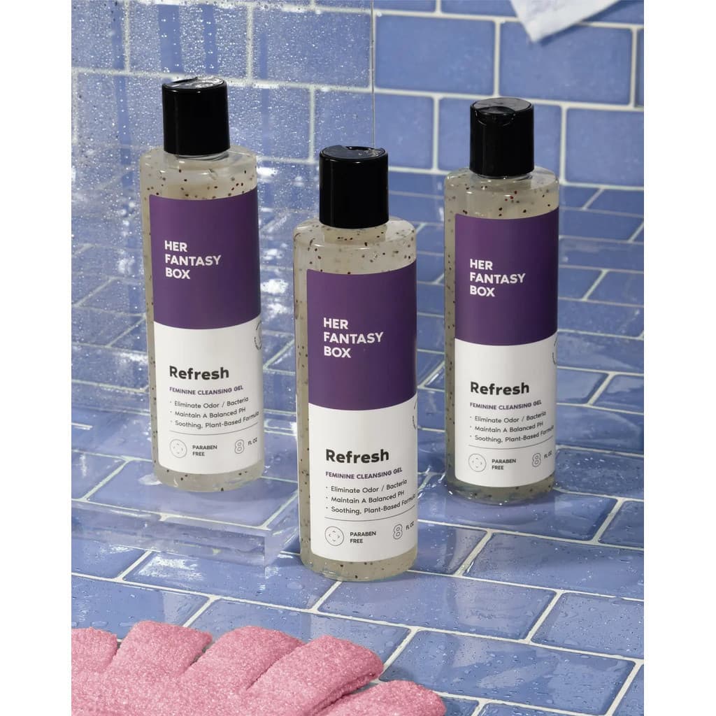 Gel de Lavagem à Base de Plantas com pH Balanceado Her Fantasy Box - Pacote com 3 Unidades