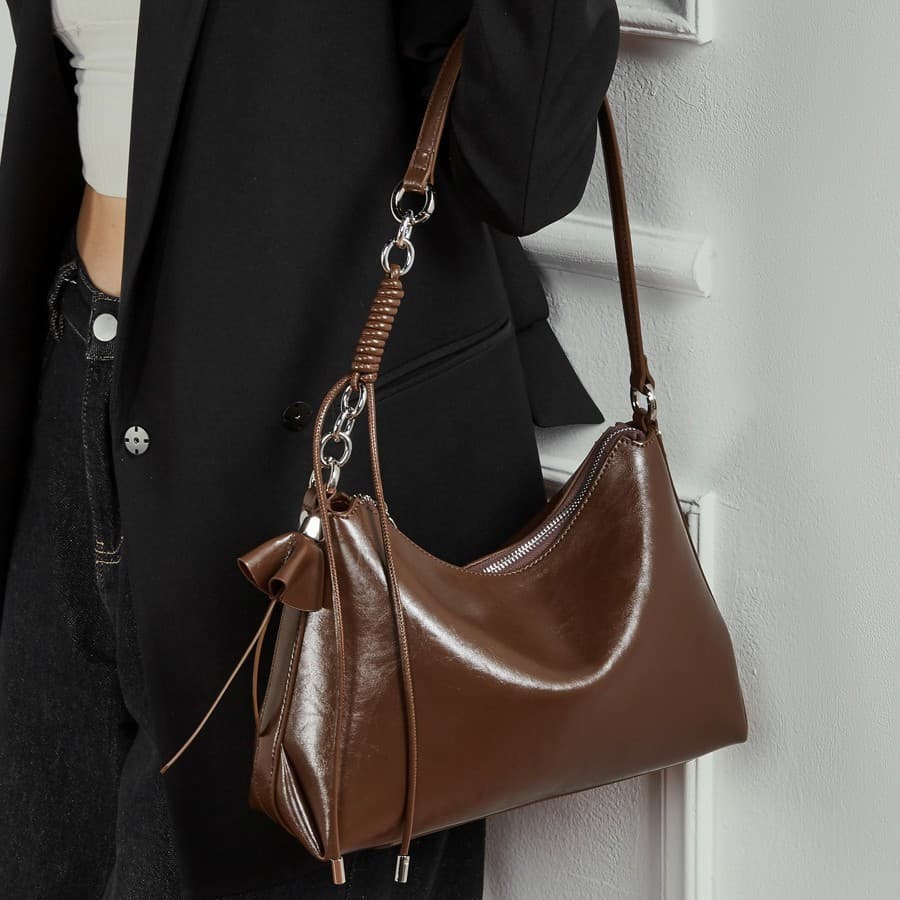 Bolsa de Couro com Corrente XP5Y para Mulheres 1DFA JUWS VAOP EUWU