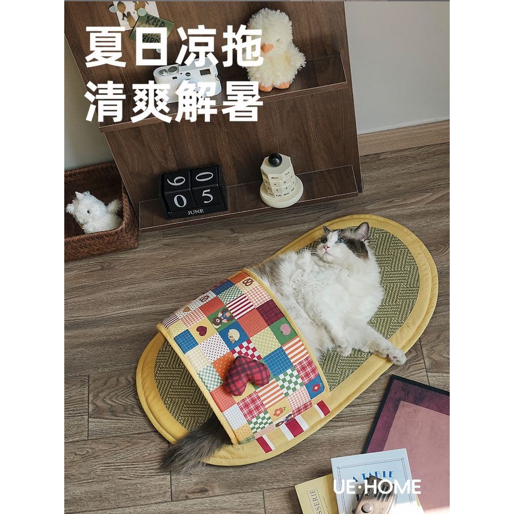 Gato legal Rattan almofada de dormir maca de gato verão resfriamento sensação fresca maca de animais de estimação laváve