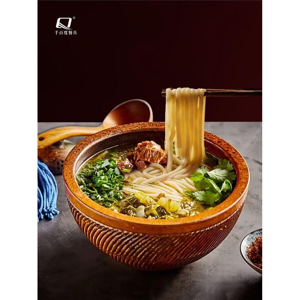 Tigela de macarrão de carne estilo retrô chinês, tigela comercial de sopa de Ramen dedicada, estilo japonês antigo, rest