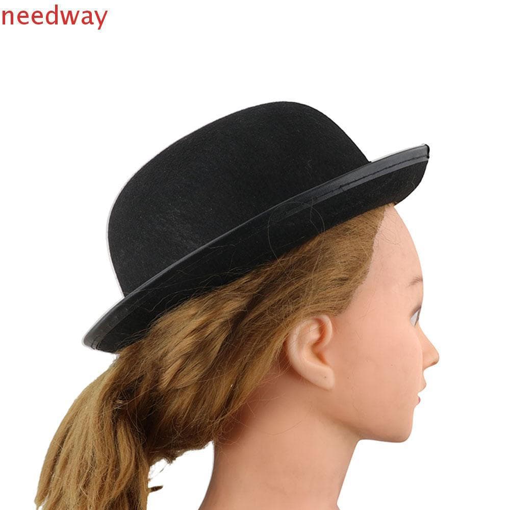 NEEDWAYB Chapéu Derby Preto , Adereços De Halloween Role Play Magician Cartola , 1 Peça Boné Retro