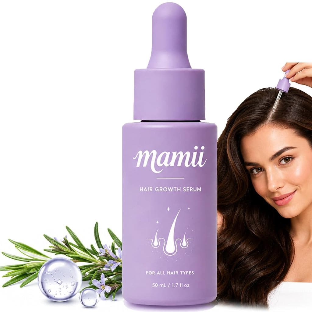 Sérum de Crescimento, Óleo Mamii com Minoxidil, Extrato de Alecrim e Palmitoil Tripeptídeo, Sérum Leve de 50ml para Cabe