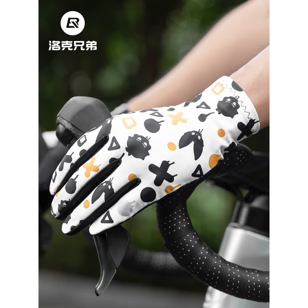 Rock irmãos luvas de ciclismo dedo longo fino luvas de bicicleta estrada dedo cheio das mulheres dos homens primavera ou