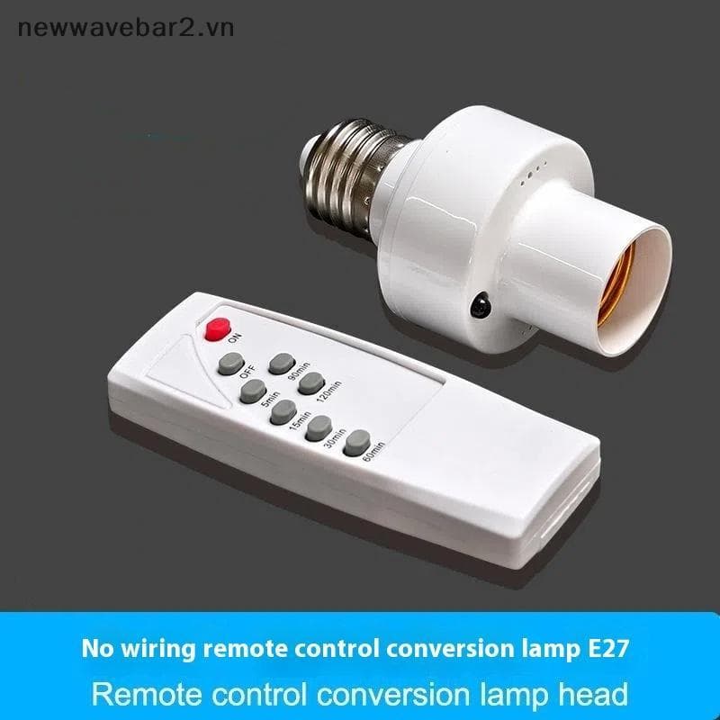 Base De Lâmpada E27 Com Controle Remoto Inteligente Sem Fio , Interruptor , Suporte , Acessório Para Casa .