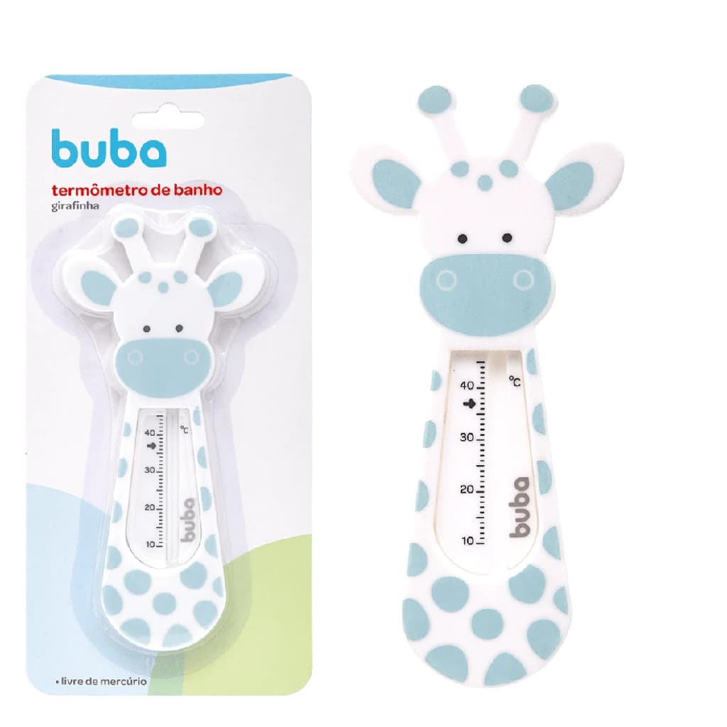 Termômetro Para Banho Infantil Buba Girafa Azul Seguro