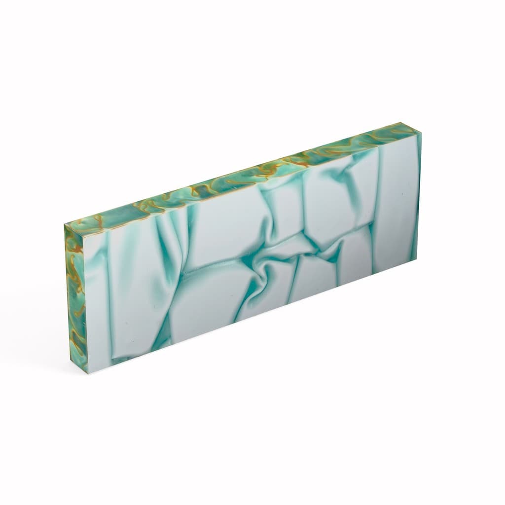 TALA EM ACRILICO PARA CABO DE FACA 10MM 15 X 5CM PISCINA/BRANCO