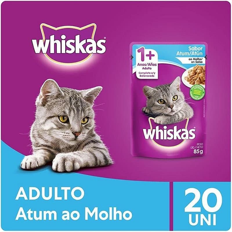 Sachê Whiskas Atum 85g Kit Com 20 Sachês