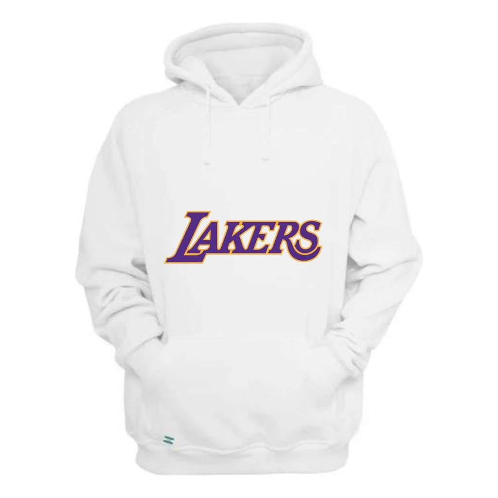 Casaco Moletom Canguru Basquete Lakers Jaqueta Com Capuz Basketball NBA
