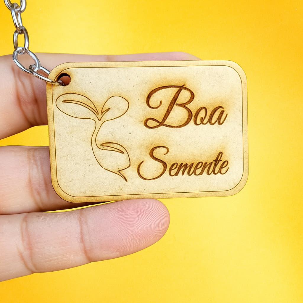 Chaveiro Semente 50 unidades MDF festa, lembrancinhas, personalizados igreja