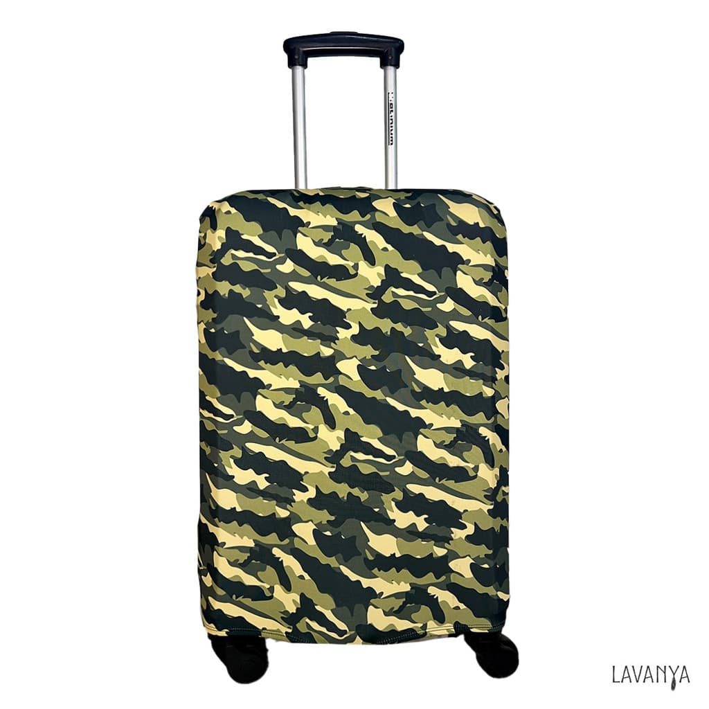 Capa de Mala Camuflagem Suplex tam P, M, G Lavanya proteção fecho 40mm