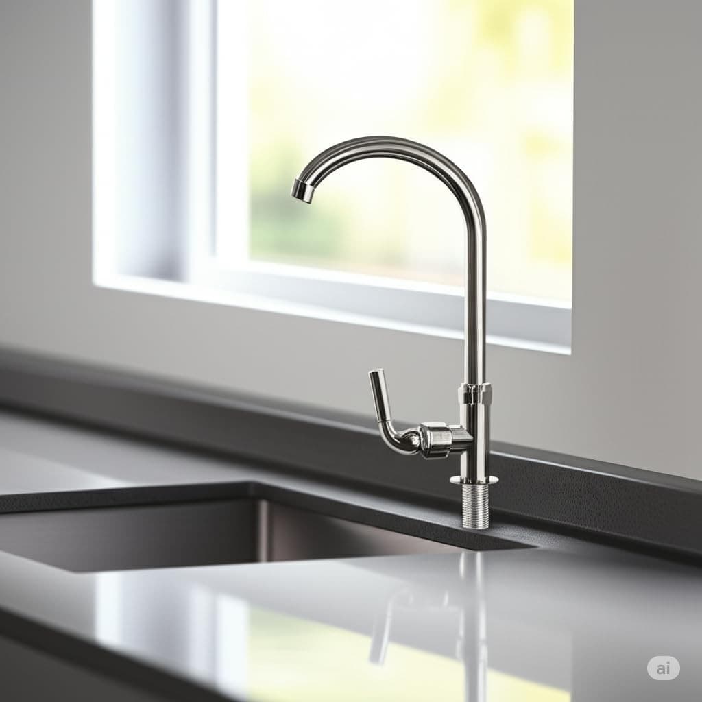Torneira Para Cozinha de Mesa 1/2'' - Inox