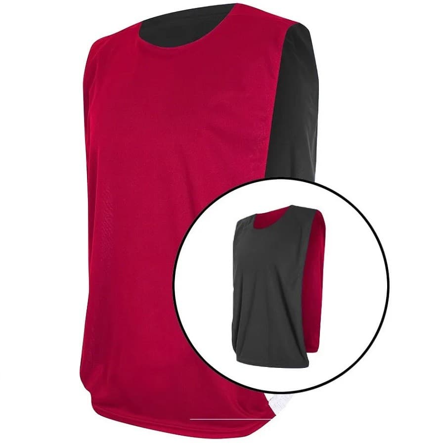 Colete de Treino Dupla Face TRB Vermelho e Preto