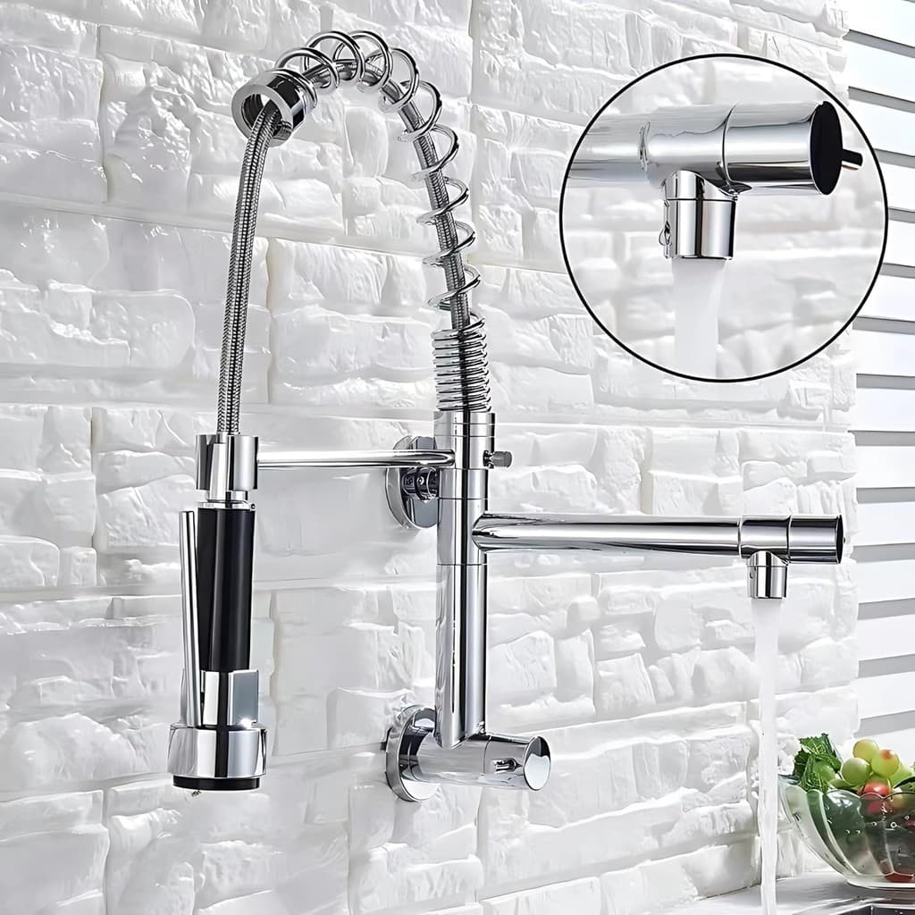 Torneira Gourmet de Mesa Ducha Extensível Para Cozinha Inox