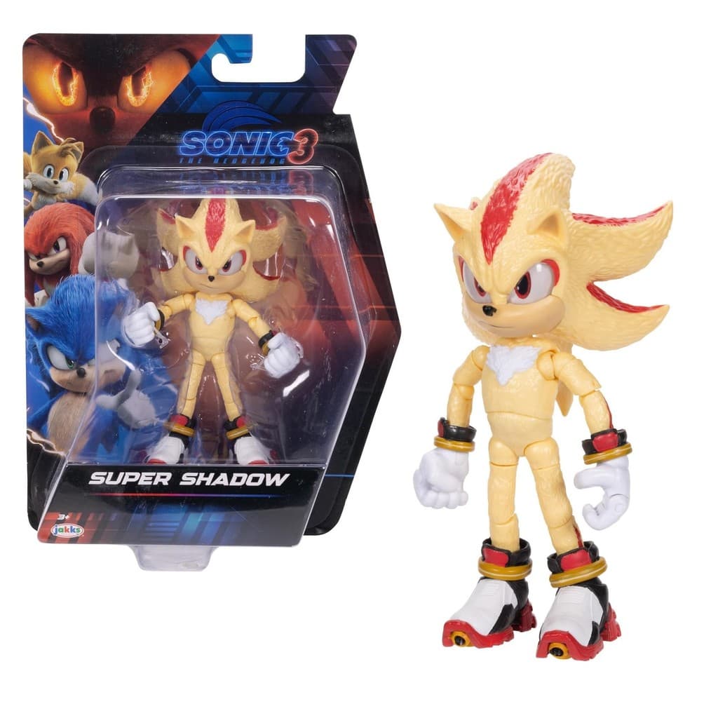 Boneco Super Shadow Articulado 14cm  Sonic The Hedgehog 3 - Sunny
