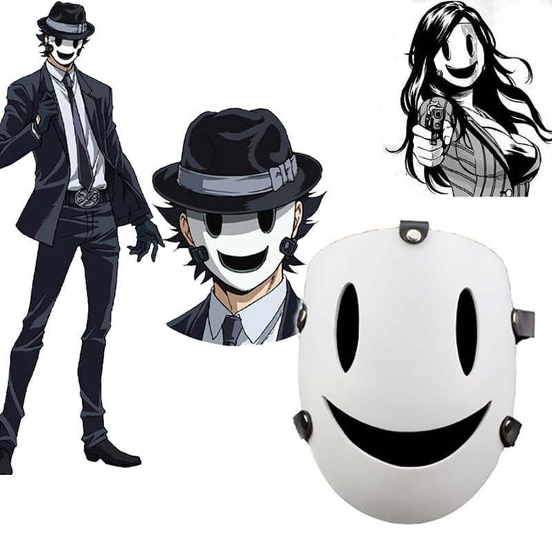 Anime Alta Ascensão Invasão Sniper Cosplay Máscara Tenkuu Shinpan Máscaras Brancas Japonês Samurai Traje Adereços Para F