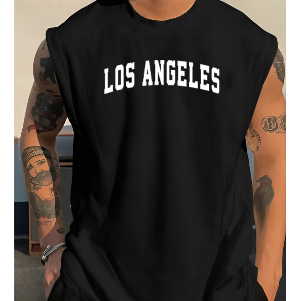 2 Regatas Masculina Oversized Camisa Para Treino Streetwear Sleeveless Larga Regata
