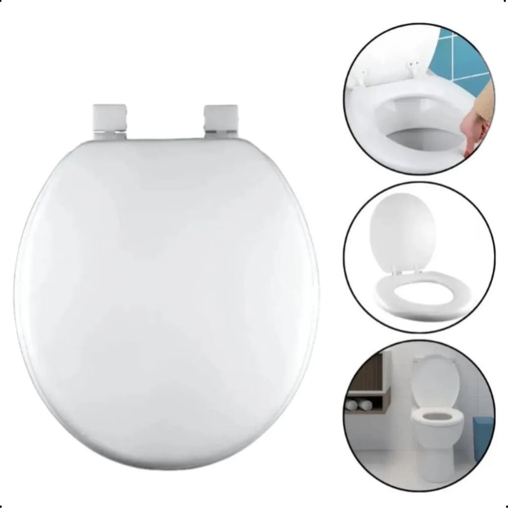 Assento Sanitário Almofadado Liso Branco