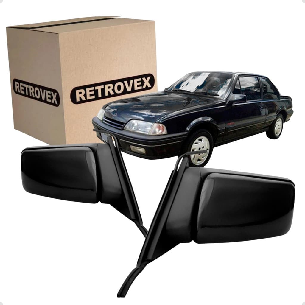 PAR RETROVISOR EXTERNO MONZA 1991 1992 1993 SEM CONTROLE