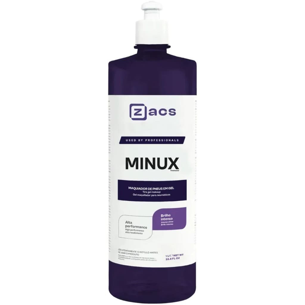 Brilho Para Pneus Zacs Minux 1l Gel Pretinho Duradouro