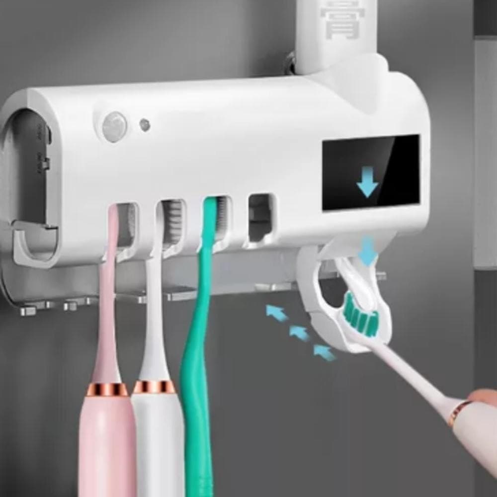 Suporte Escova e Pasta de Dente Dispenser automatico Esterelizador