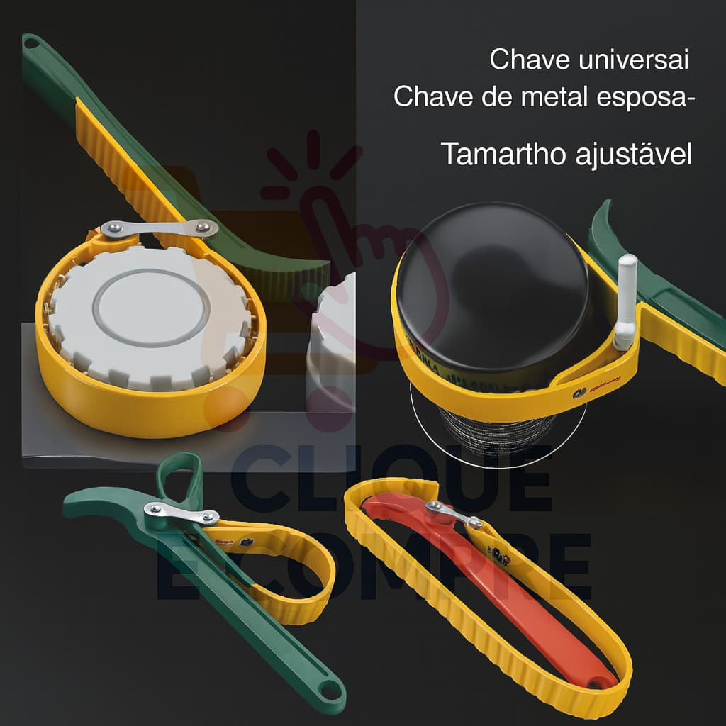 Chave Correia Troca De Filtro Saca Óleo Universal 200mm Ajustável Uso Automotivo e Doméstico