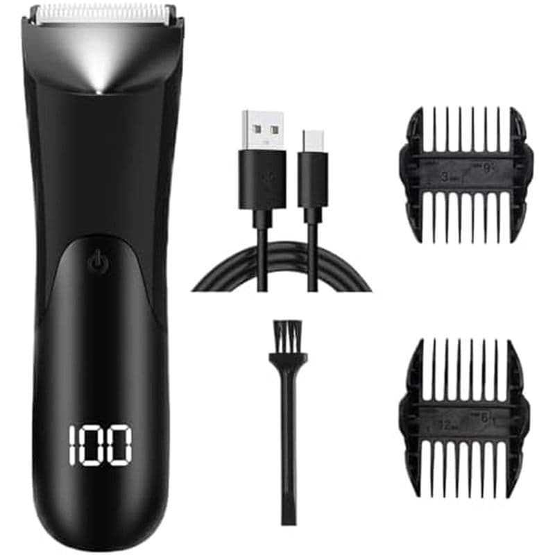 Aparador Masculino , Barbeador Elétrico Portátil Com Luz , De Cabelo Display Digital LCD Para Barba , Íntimo , Pernas ,