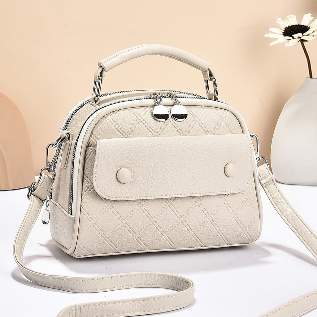 Simples bolsa de couro macio feminino 2026 verão novo estilo Casual Commuter ombro saco do mensageiro All-Match grande c