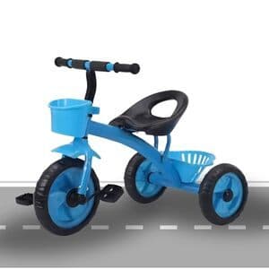 Triciclo Motoca Velocity Azul Com Pedal E Cesta Passeio
