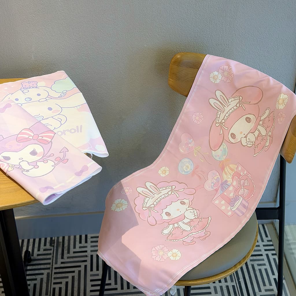 Toalha de banho estampada de desenho animado, toalha absorvente fofa, rosa, menina, coração, toalha de banho fofa, toalh