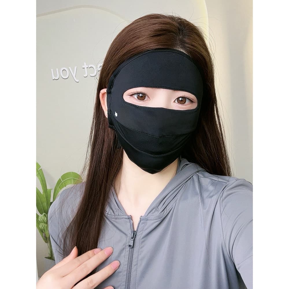Verão condução protetor solar máscara proteção para os olhos máscara de canto feminino proteção ultravioleta rosto cheio