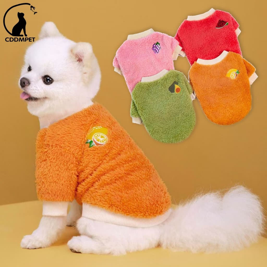 Colete De Inverno Para Cachorro De Estimação Pelúcia Quente Roupas Gato Casaco