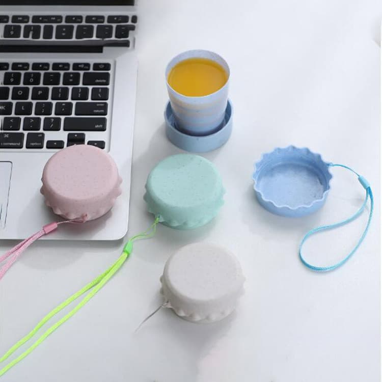 Copo dobrável retrátil de qualidade alimentar copo de Silicone de água portátil viagem copo de dente comprimido cop