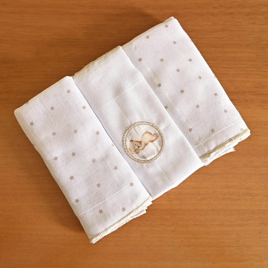 kit 3 Fraldas de Pano Luxo 68 cm x 70 cm Bublim Sonhos
