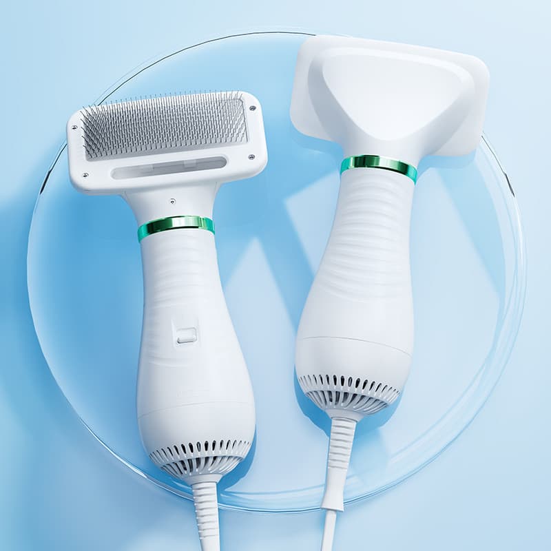 Secador de cabelo transfronteiriço para animais de estimação, 110V, escovado, integrado, pente de secagem de cabelo de c