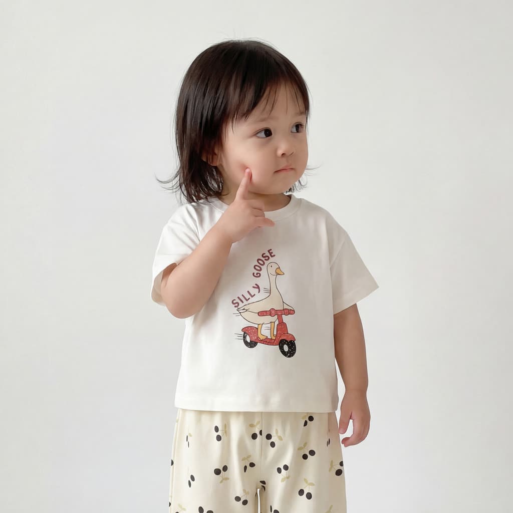 2026 verão novo estilo ~ bebê dos desenhos animados camiseta de manga curta bebê em torno do pescoço camisa de fundo sol