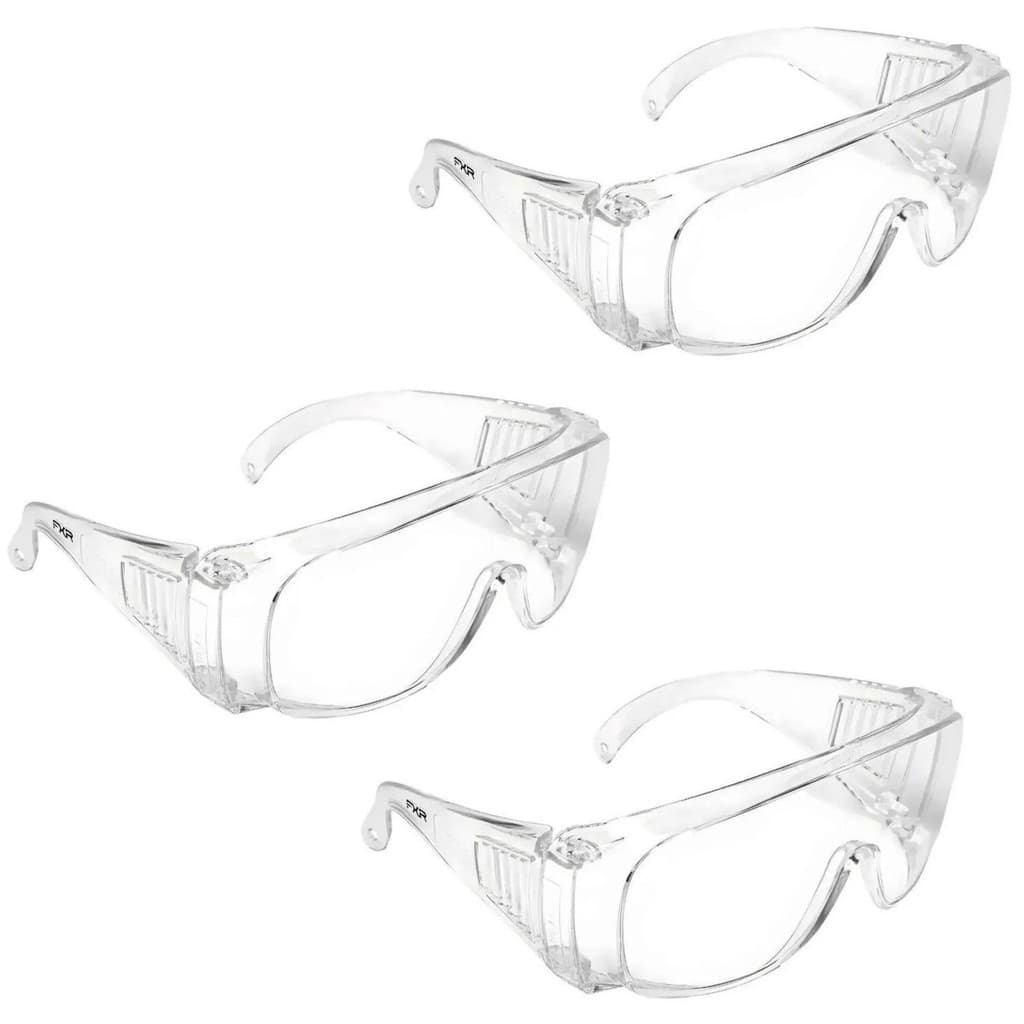 Kit 3 Óculos De Proteção/Segurança Transparente Fxr