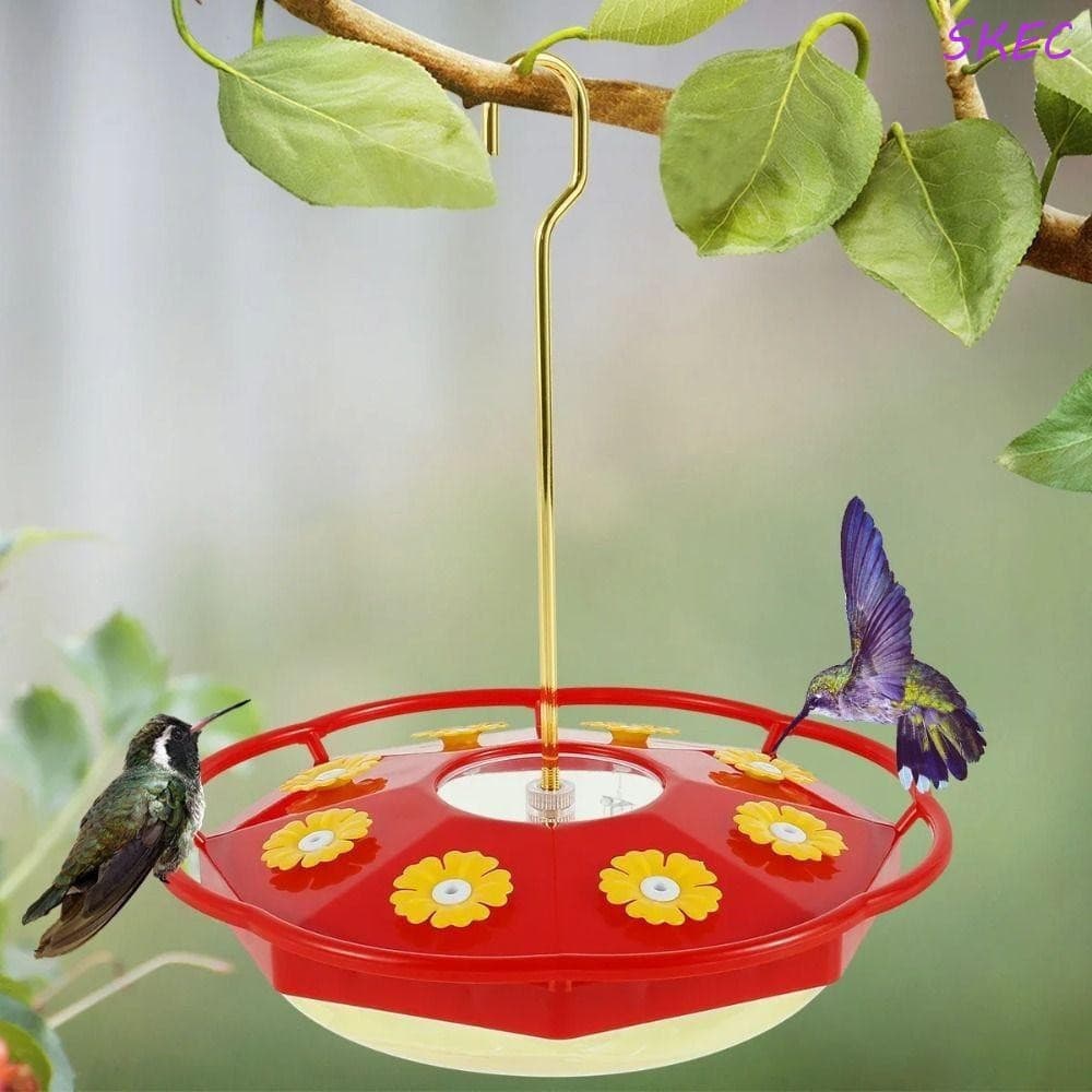 Alimentador De Beija-Flor SKEC , Metal Com 8 Pássaros De Alimentação , Bebedor De Plástico Prático Em Formato De