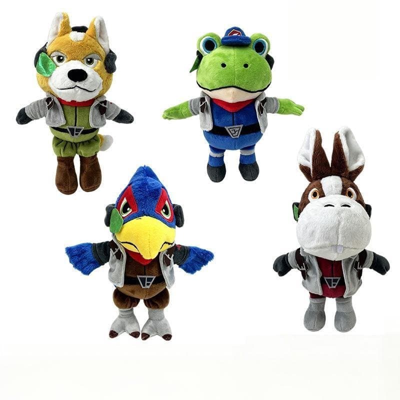 Boneco de Pelúcia Star Fox Raposa McCloud Falco Peppy Slippy Brinquedo de Jogo 4 Modelos