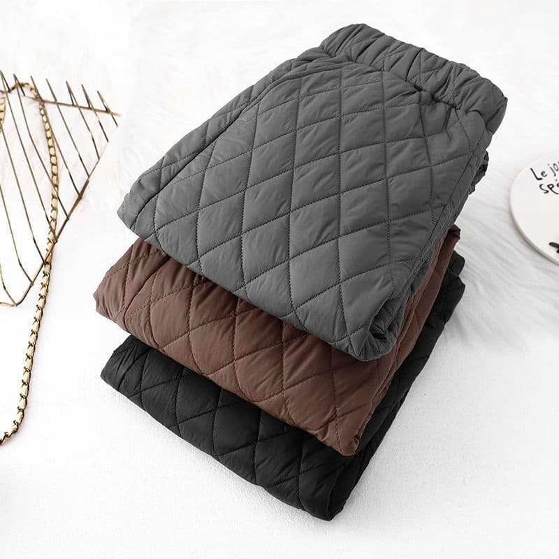 Mãe idosa de meia-idade ilumina para baixo algodão quente calças casuais mulheres inverno exterior usar tamanho grande c