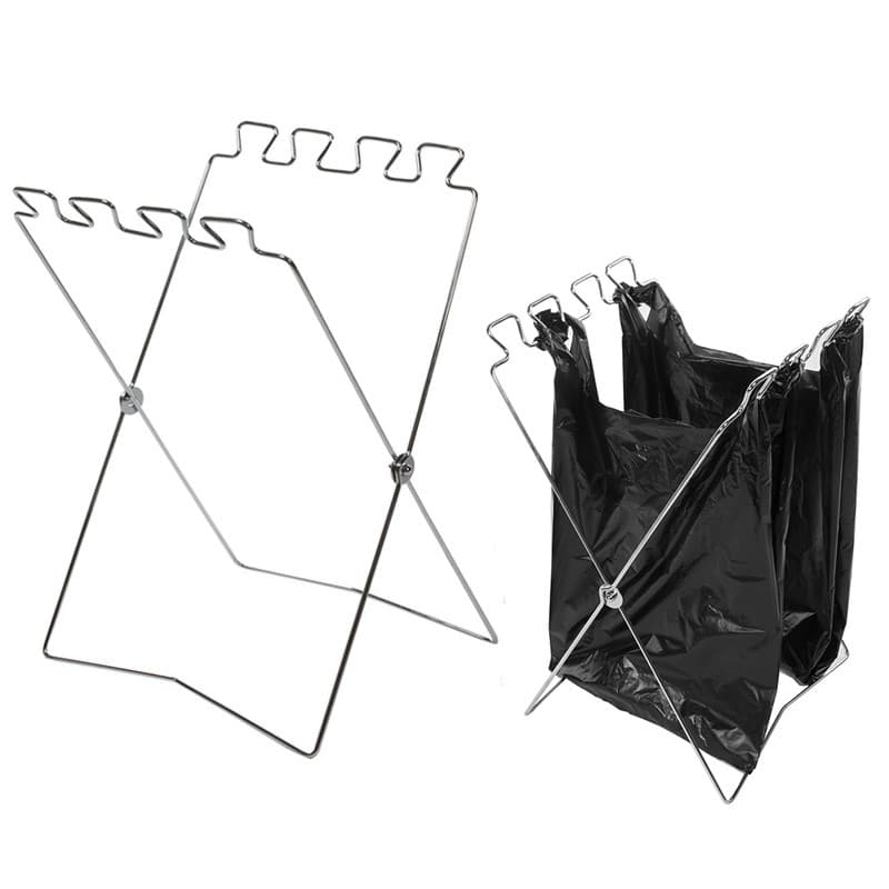 Rack de lixo dobrável ao ar livre rack de armazenamento criativo cozinha do agregado familiar Metal lata de lixo saco de