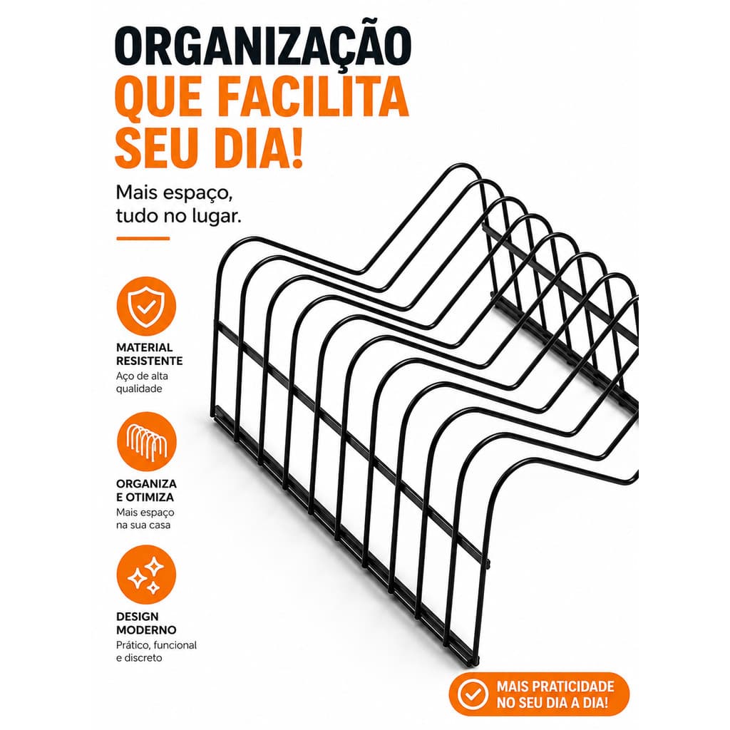 Organizador para 12 Pratos Armário Pia Cozinha Suporte Escorredor Compacto