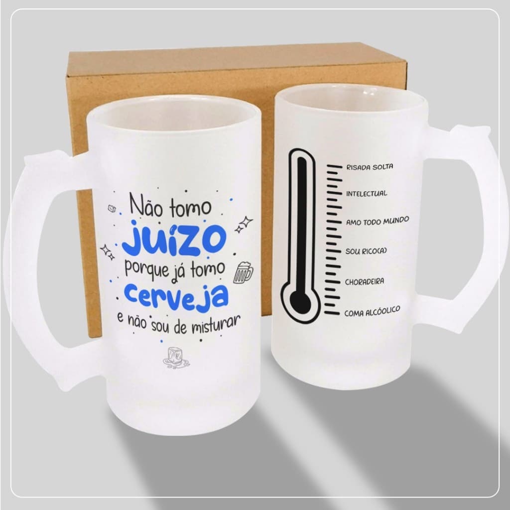 Caneca de Vidro Chateada Chopp e Cerveja presente amigo familia, futebol