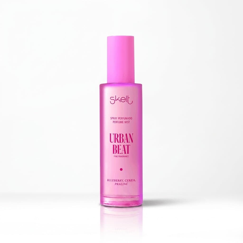 Body Splash Skelt Urban Beat Spray Perfumado Mist Cereja Praline Blueberry Mulher Fixacao Alta 100ml
