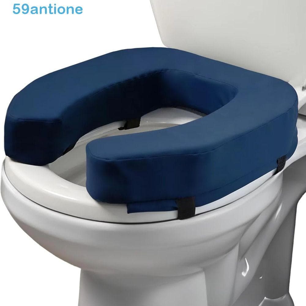 Riser De Assento De Vaso Sanitário Em Forma De U ANTIONE , Almofada Elevada Lavável De Espuma De Alta Densidade , Tapete