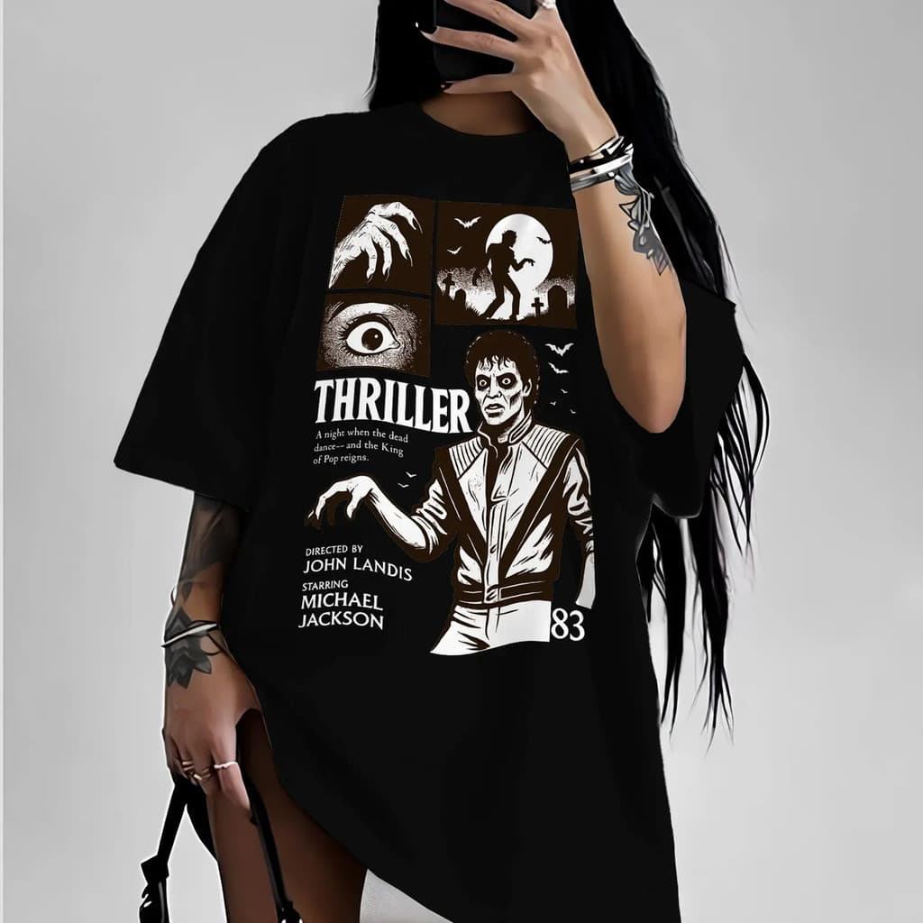 Camiseta Basica Estilosa Michael Jackson Rei Do Pop Thriller