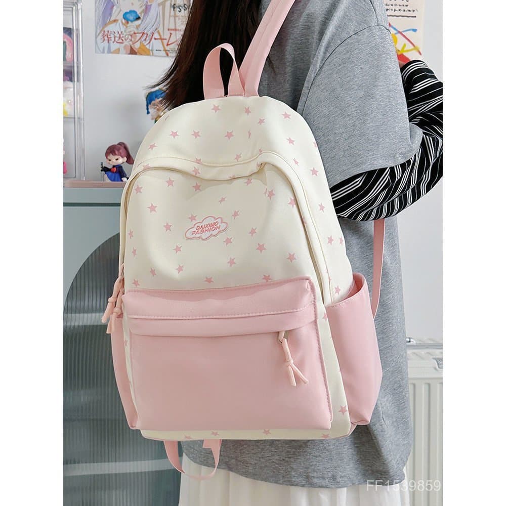 Verão 2025 novo estilo mochila estudante do ensino médio Mori estilo bonito grande capacidade leve All-Match mochila Cas
