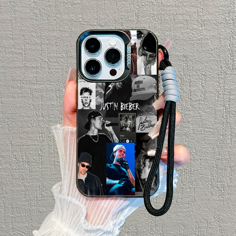 Capinha Cordão Justin Bieber para iPhone 11 12 13 14 15 16 17 Pro Max Plus Samsung S25 S24 S23