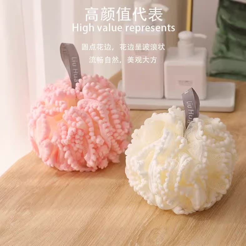 Grande bola de banho durável não perder flores bola de banho banho volta esfregando flor menina bola de esfr