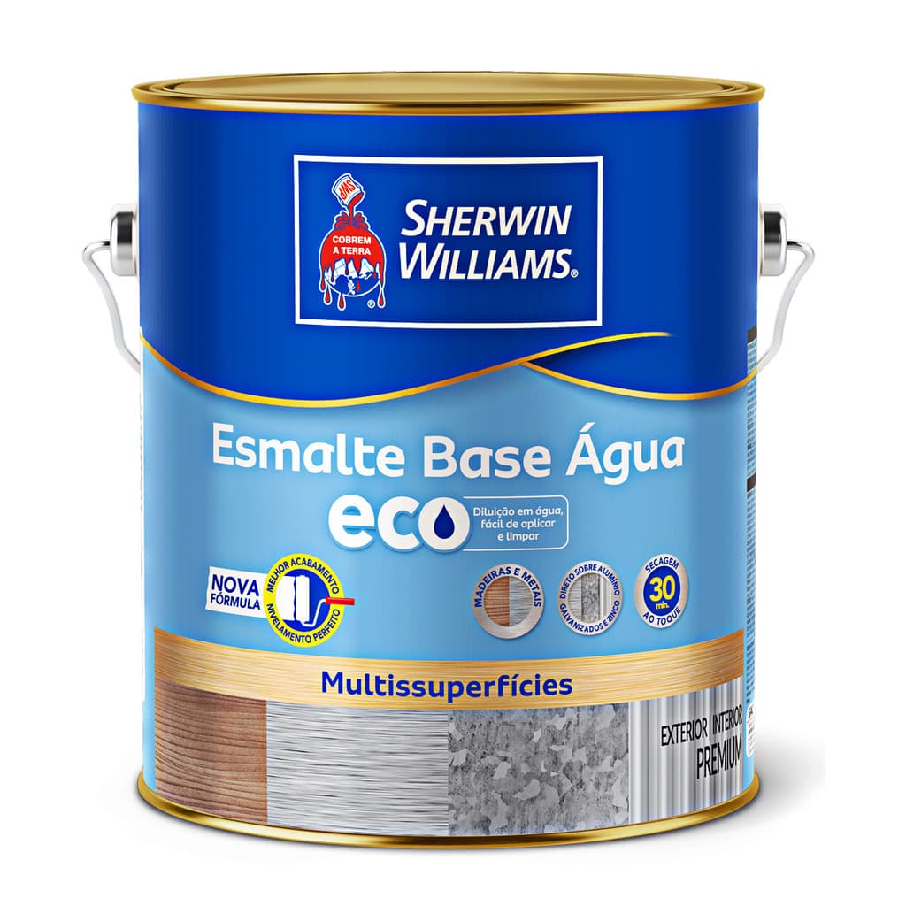 Esmalte Base Água Eco Branco Fosco 3,6l Madeiras e Metais